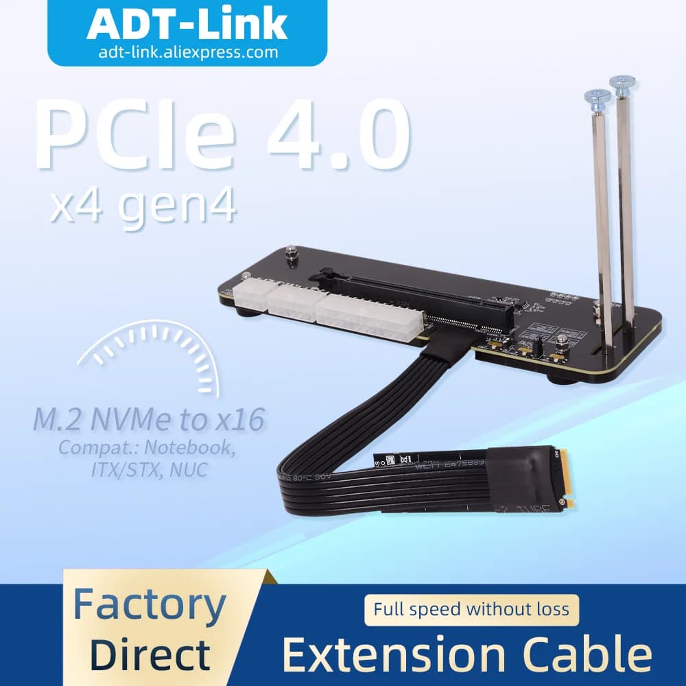 ADT-Link R43SG M.2 NVMe PCIe 3.0/4.0 x4 per scheda grafica portatile Docking station esterna video ASUS ROG ALLY Egpu Dock PC Gaming