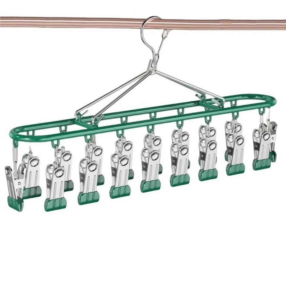 20 Clip Capacity​​ Clothes Drying Rack ​​Stainless Steel ​​Unmarked Design​​ Clothes Hanger Clothes Organizer​​ ​​Windproof