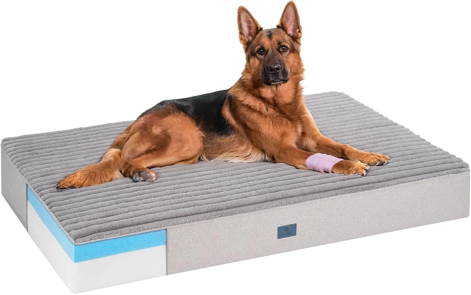 Letto Ortopedico per Cani in Memory Foam 52x36x7 Pollici Extra Large con Rivestimento Lavabile e Fodera Impermeabile Antiscivolo