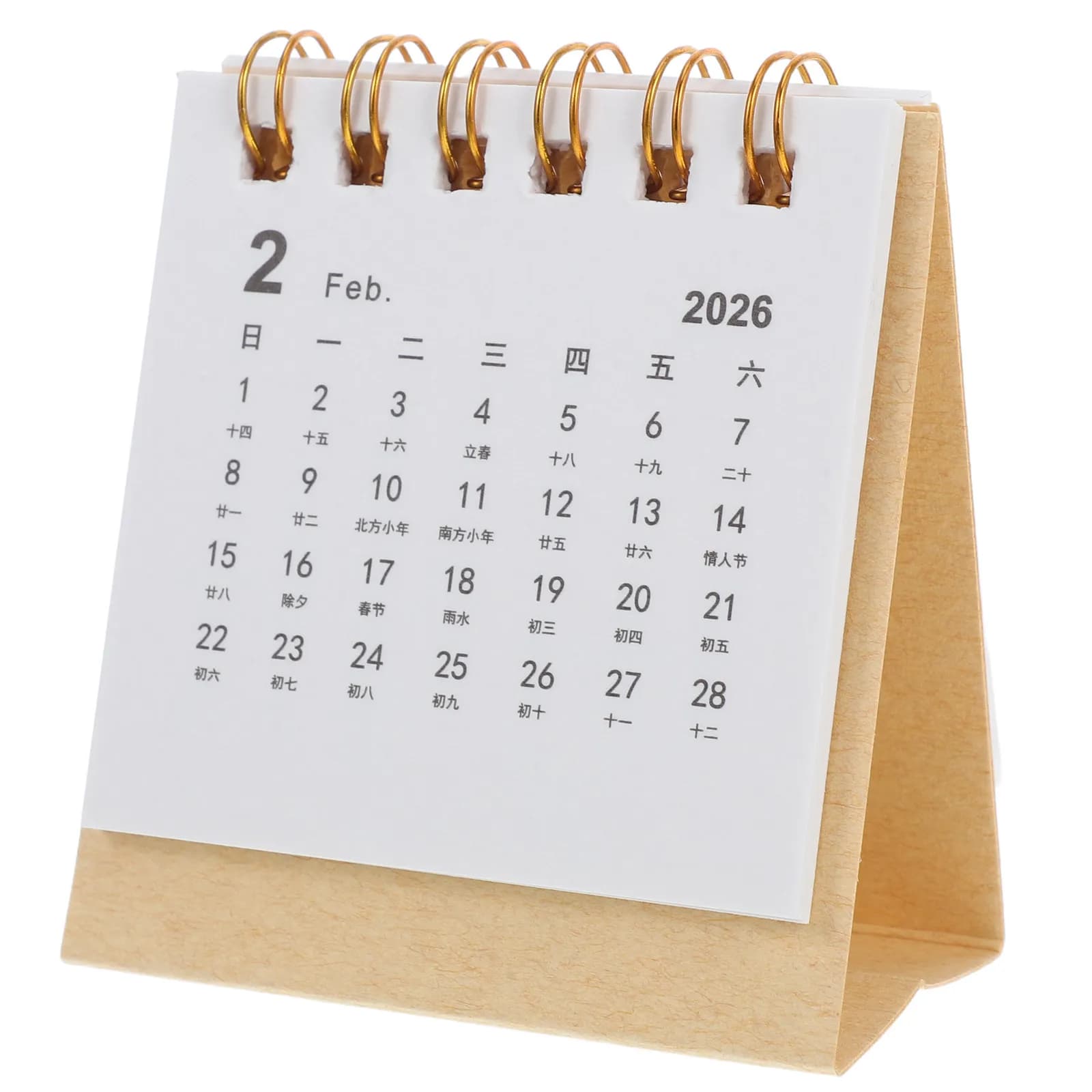 Mini Calendario da Scrivania 2026, Piccolo Calendario da Tavolo con Pagine Staccabili, Pianificazione Giornaliera, Organizzatore Minimalista per Ufficio e Scuola, Piccolo Calendario in Carta
