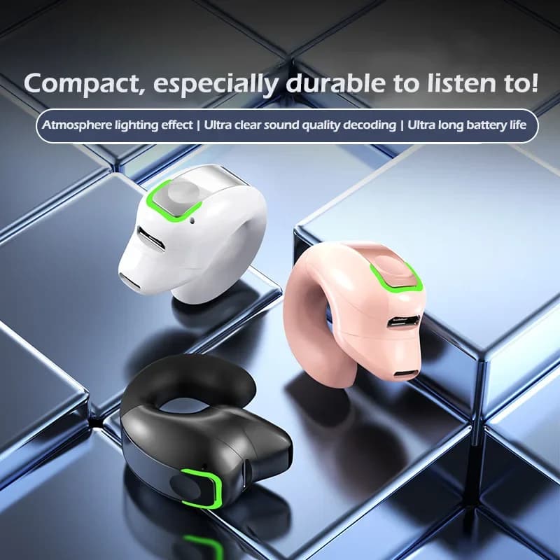 Single Wireless Bluetooth Earbuds TWS HIFI Stereo Music HeadsetNoise Reduction Game Earphone Mini Compact Headphone with Mic