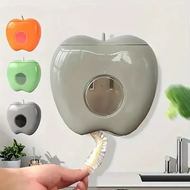 Wall-mounted Plastic Wrap Storage Box Cling Film Organization Dustproof Boxs Food Cover PlasticWrap Rack Home Kitchen Storage