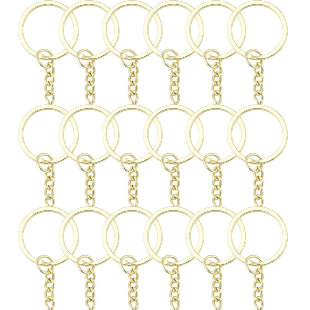 20 pezzi portachiavi portachiavi 25 mm filo piatto rotondo anello aperto portachiavi in metallo per creazione di ciondoli giocattolo gioielli fai da te
