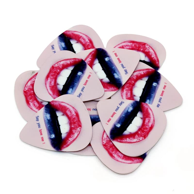 SOACH Moda 10 Pz 0.46/0.71/1.0mm Spessore Plettri per Chitarra Labbra Sexy Accessori per Chitarra Plettro per Chitarra per Ukulele Palette per Chitarra