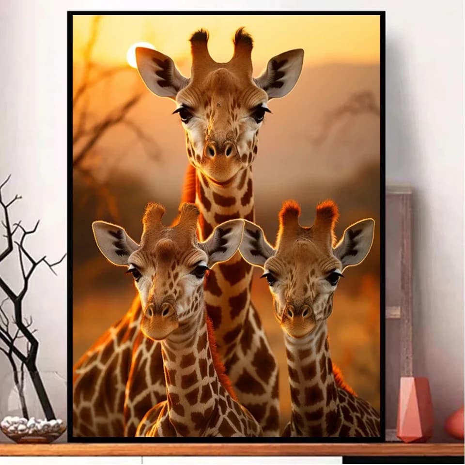 5D DIY Diamond Painting Animal Full Square/Round Diamond Embroidery Giraffe Home Decoration Gift Cross Stitch Kits Wall Art