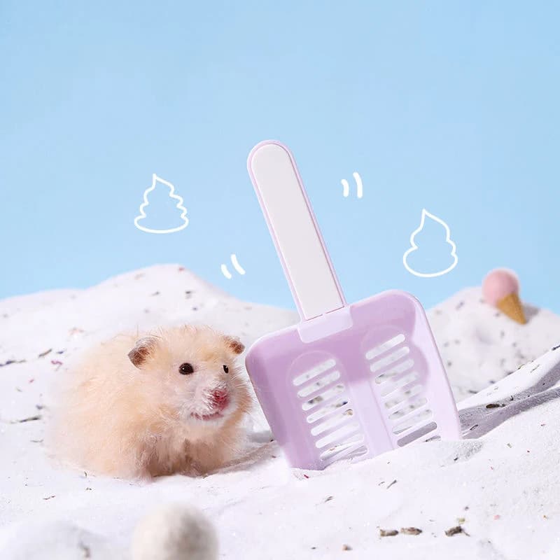Small Pet Hamster Bathtub Shovel Bathing Sand Scoop Cat Litter Cleaning Tool Excrement Scooper Cage Accessories