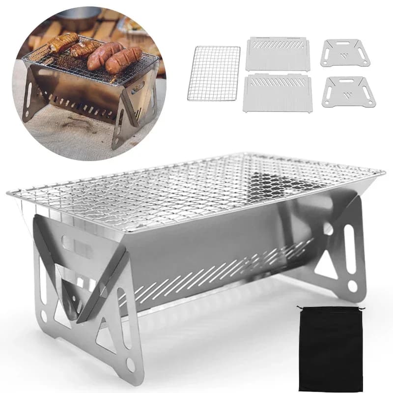 Barbecue grill Barbecue grill Barbecue grill Barbecue grill Kitchen utensils Wood stove Multi-functional camping heating oven Foldable tourist bar