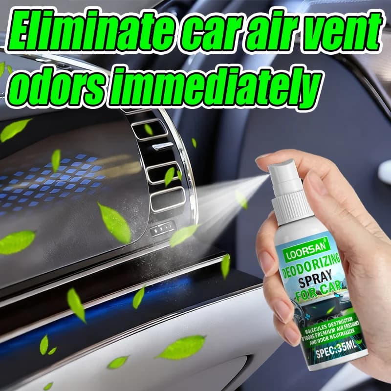 LOORSAN Spray Deodorante per Auto 35Ml, Eliminatore Istantaneo di Odori per Bocchette d'Aria, Rimuovi Odori di Fumo, Deodorante per Auto
