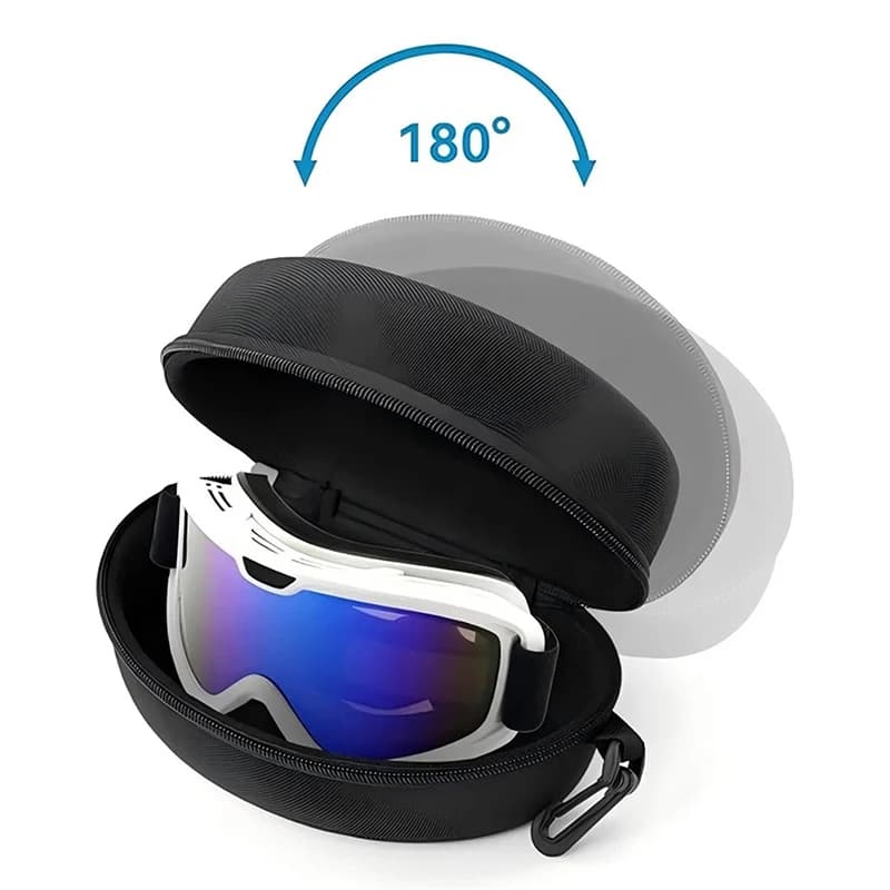 1 Pezzo Custodia Rigida Portatile in EVA per Occhiali da Sci e Snowboard, Resistente all'Acqua e agli Urti, Accessori per Sci