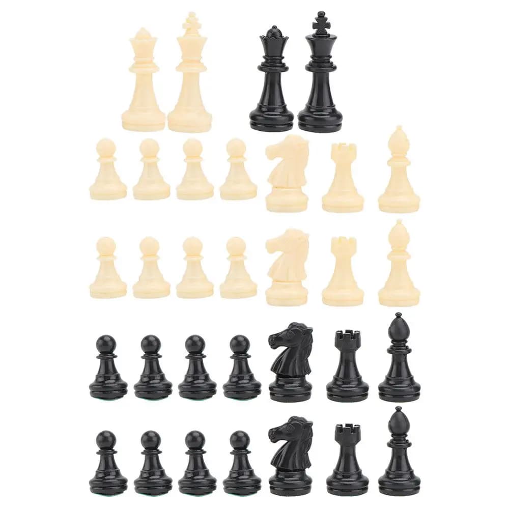 Set di Scacchi in Plastica Completo, Pezzi Senza Peso, Design Moderno e Elegante per Bambini e Adulti, Scacchiera Portatile da Viaggio