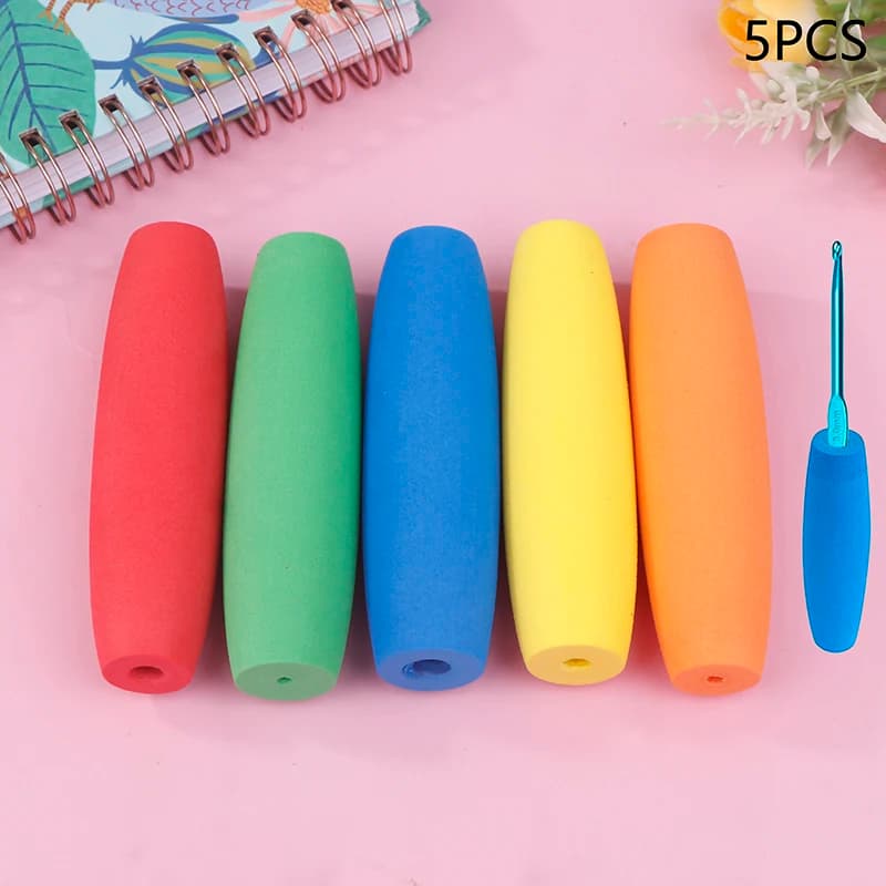 5PCS Ergonomic Crochet Handle Set Comfortable Handle For Crochet Hooks Multi-size Crochet Hook Accessories For 2mm-8mm Hooks
