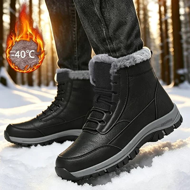 High Quality Warm Men's Snow Boots Winter Men Boots Comfortable Ankle Boots Outdoor Waterproof Hiking Men Shoes