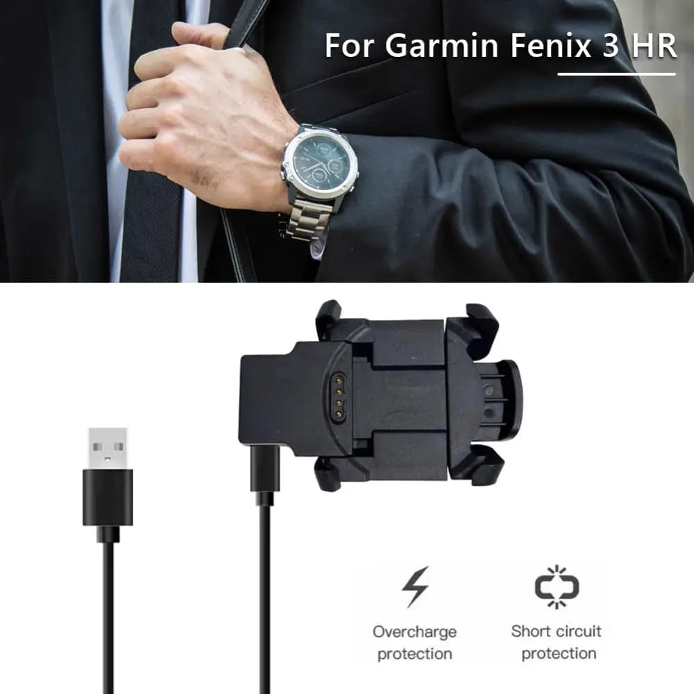 Clip Charging Dock for Garmin Fenix 3/Fenix 3 HR Smartwatch, Clock Charger Cable