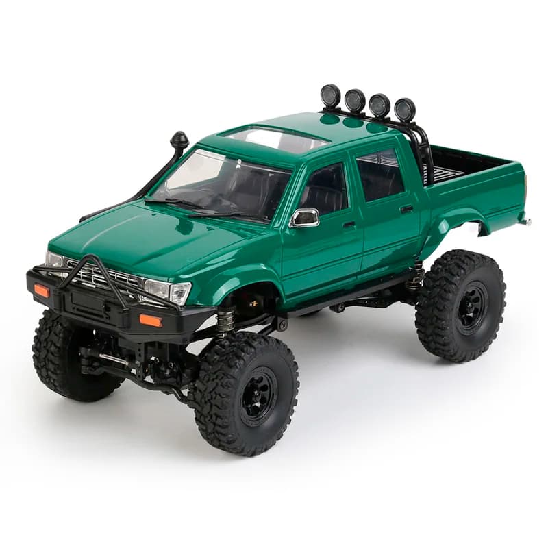 Scala completa WPL C64 4WD Auto da arrampicata RC CAR 1/16 2.4G Fuoristrada C64-1 Verde Pickup Truck Giocattolo di controllo remoto Regali