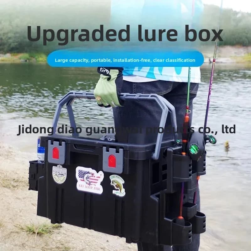 Multi Functional Roadside Raft Fishing Box Accessories Storage Toolbox for Sea Fishing Fishing Tackle Boxes