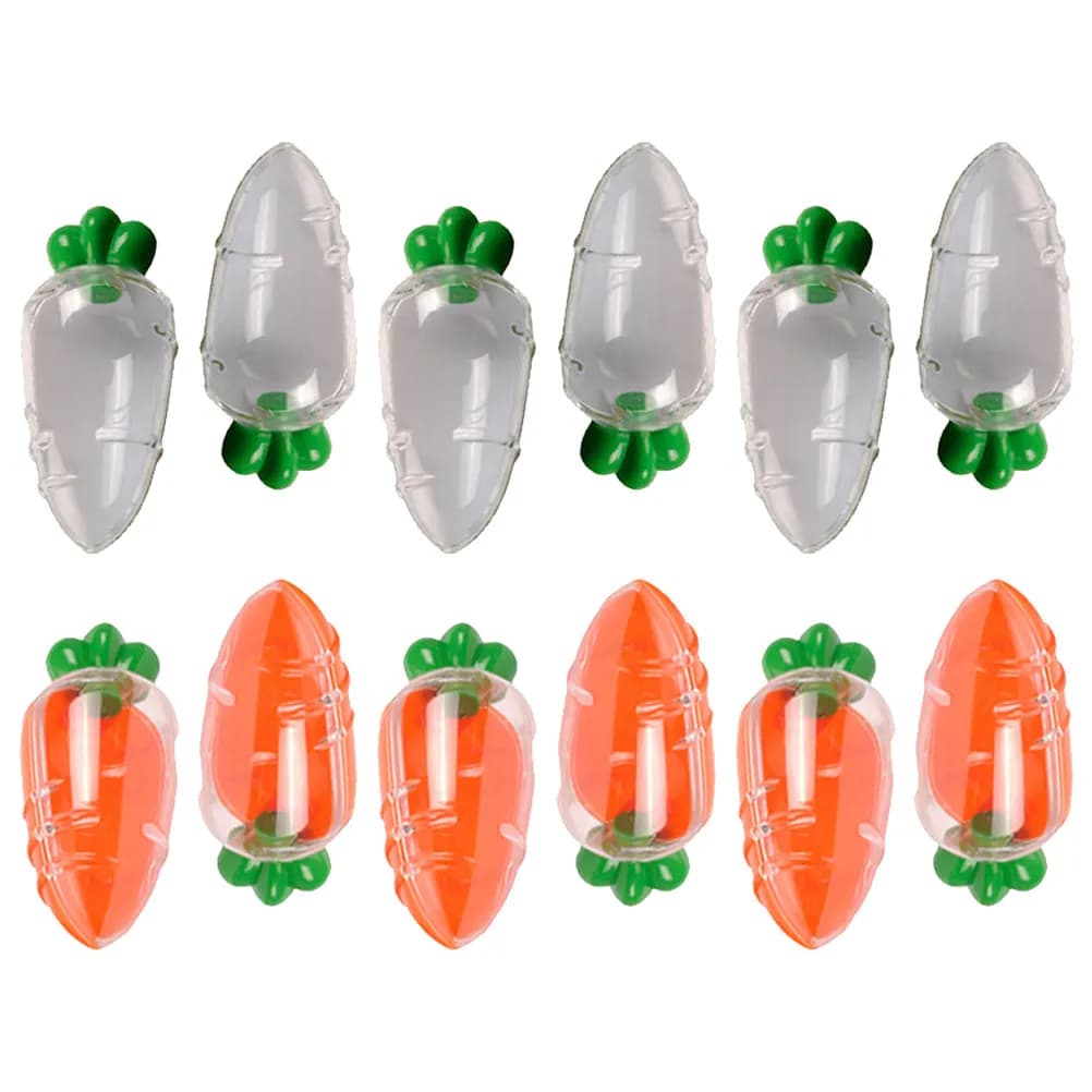 12 Pezzi Scatole Caramelle a Forma di Carota, Contenitori Regalo in Plastica per Pasqua, Mini Scatole per Dolcetti per Feste, Matrimoni, Compleanni