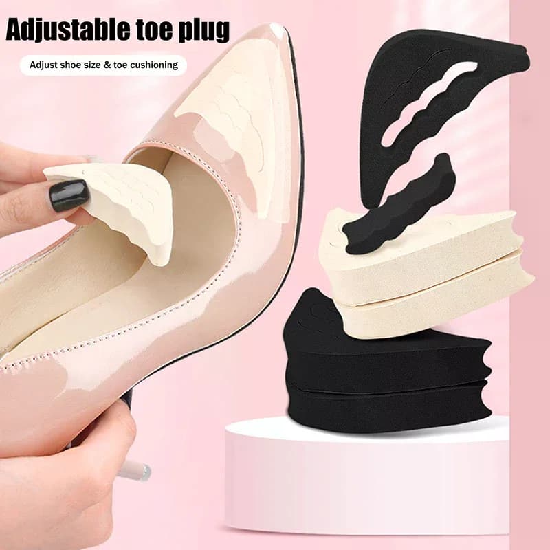 Puntale in memory foam Mezze solette morbide Inserto riempitivo in spugna riutilizzabile per scarpe Cuscinetti per piedi troppo grandi regolabili unisex