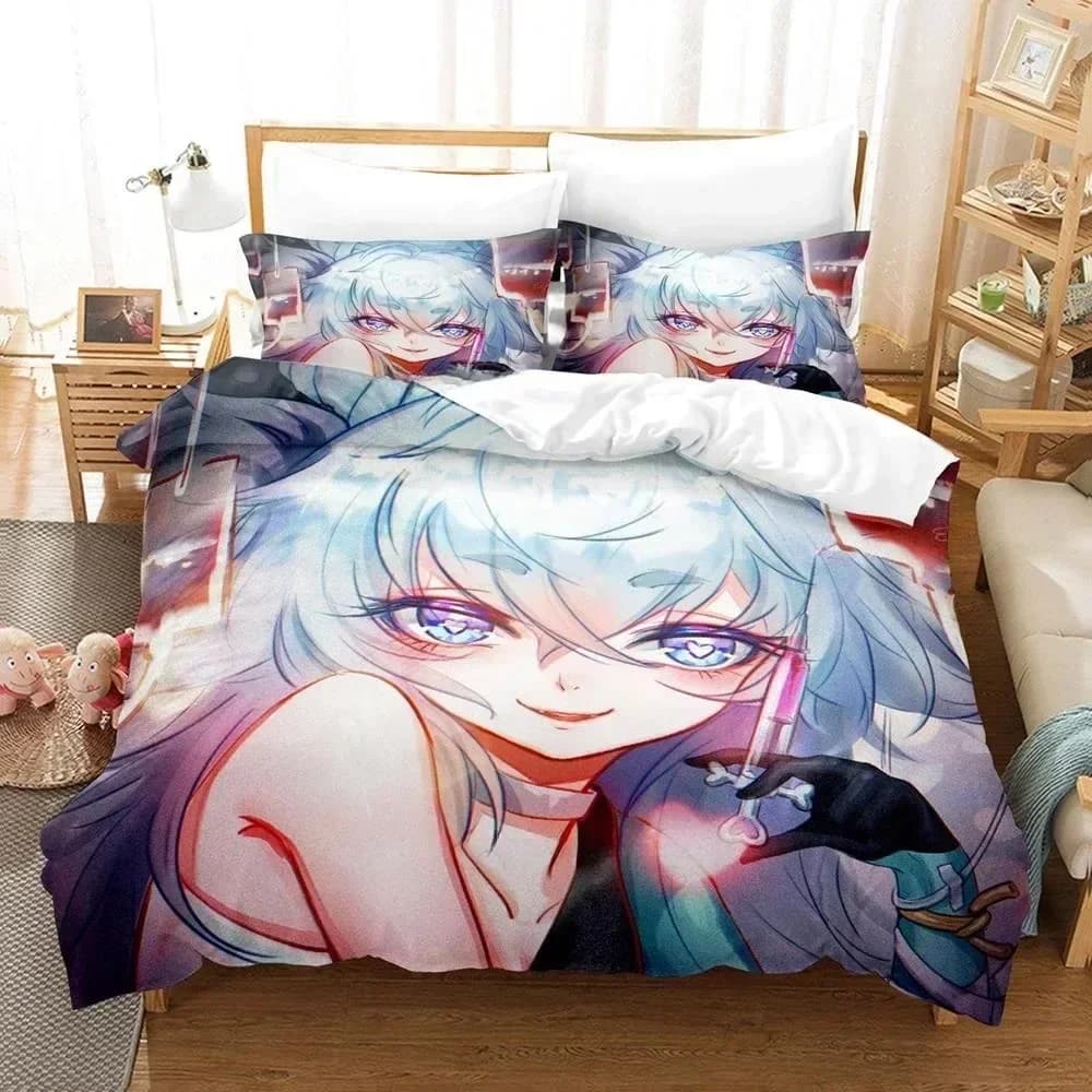 Set of first row bedding for girls Anime Kawaii printed in 3D Set of duvet per bedroom for children single double full Queen King Size
