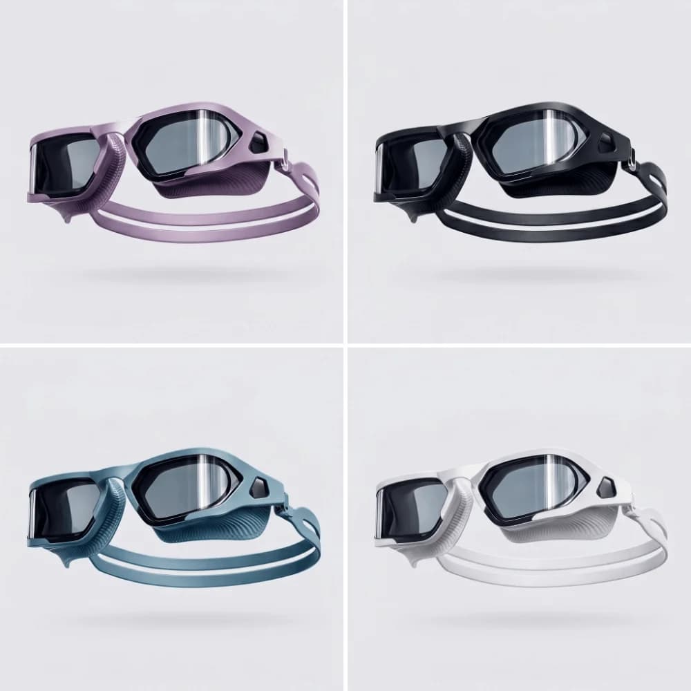 Unisex-Adult Swimming Goggles HD Wide View Soft Silicone Seal UV Protection Goggles Shatter-resistant Durable