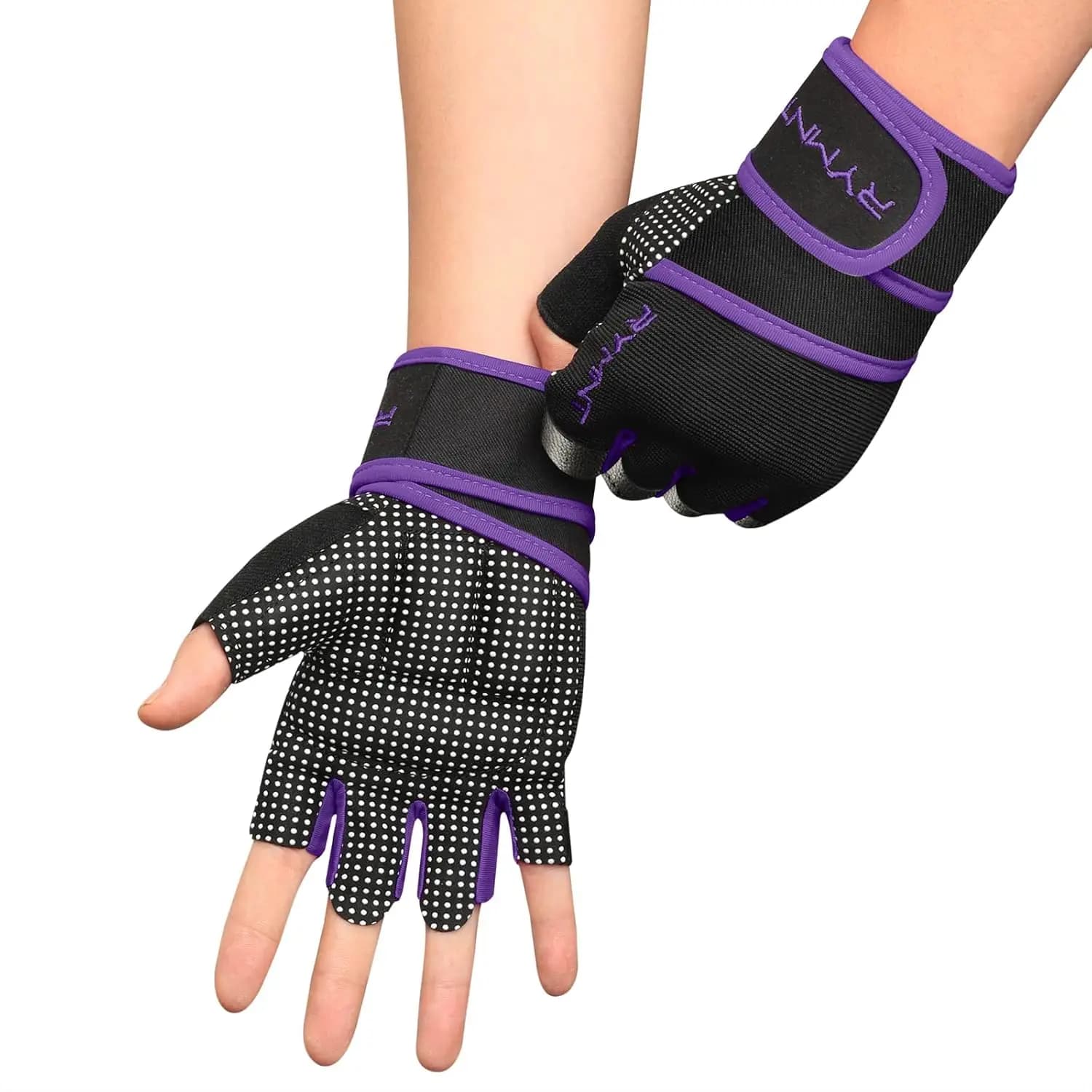 Workout Gloves with Wrist Wrap Support, Weight Lifting Gloves with Full Palm Protection & Extra Grip for Men Women Gym Exercise,
