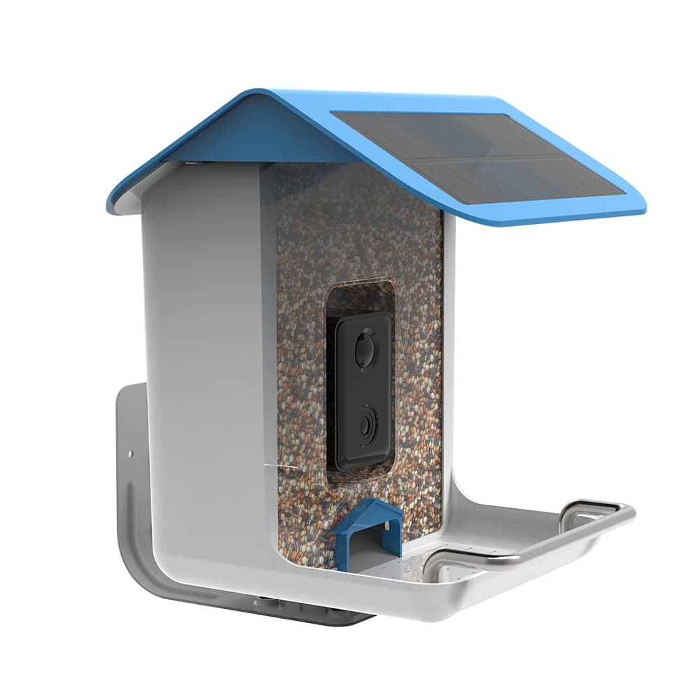 STLFNew Trend Smart Bird Feeder con telecamera 1080P Versione notturna Camerassand Pannelli solari Nido di ricarica Funziona con l'applicazione