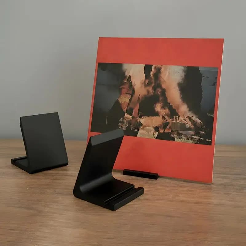 * New Sale Desktop Vinyl Record Stand Record Player Holder Minimalist Display Rack Ideal For Office And Home Living Room Display