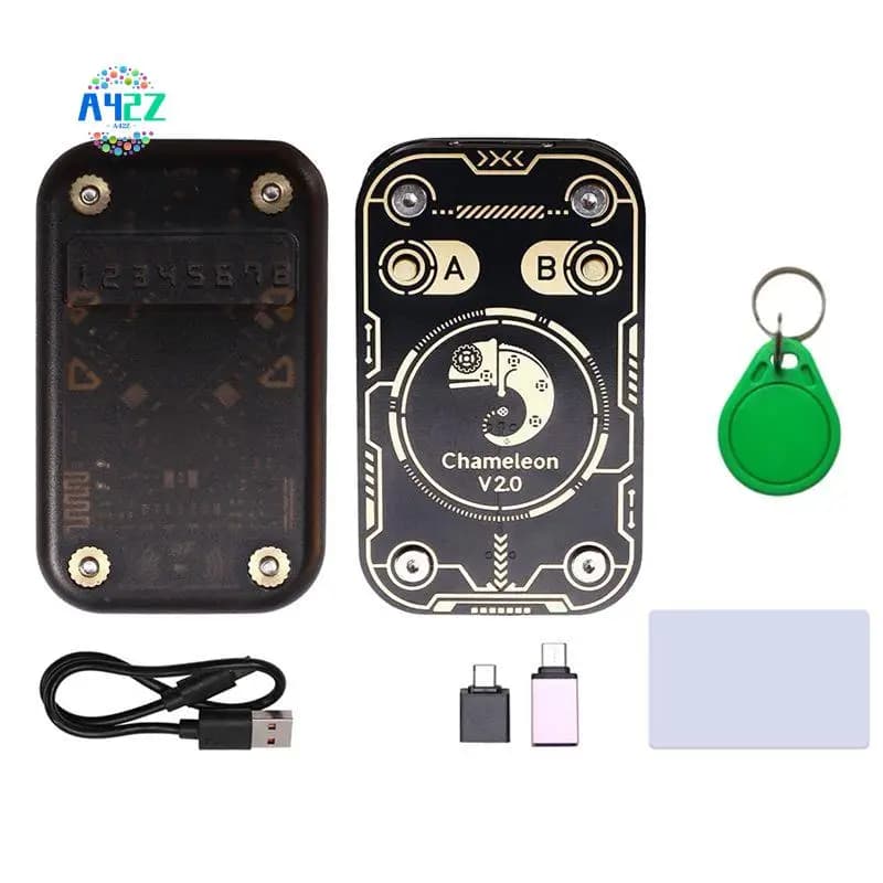 A42Z-Chameleon V2.0 RFID Smart Chip Reader Emulatore Chameleon NFC Duplicatore + Portachiavi UID/Scheda CUID 125K 13.56M Decodifica scheda