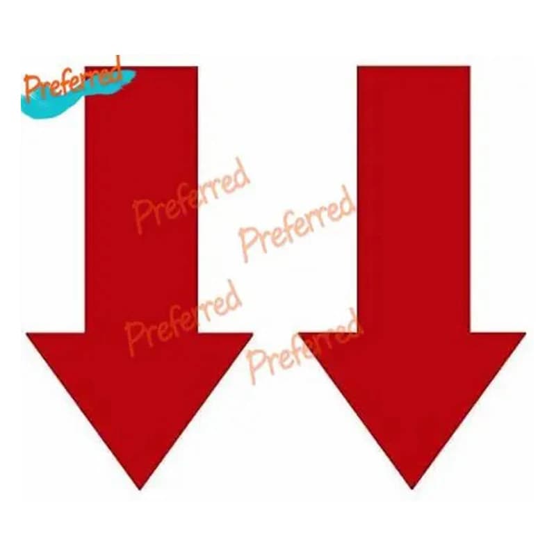 2x Tow Hook Arrow High Gloss Red Suitable for Rally, Viper 4 cm x 8 cm