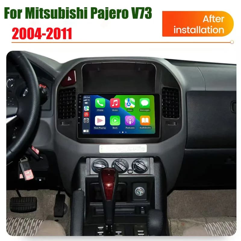 9 "4 + 64GB Autoradio Per Mitsubishi Pajero V73 2004-2011 Android Stereo GPS Carplay Autoradio Video Multimediale 2 Din WIFI