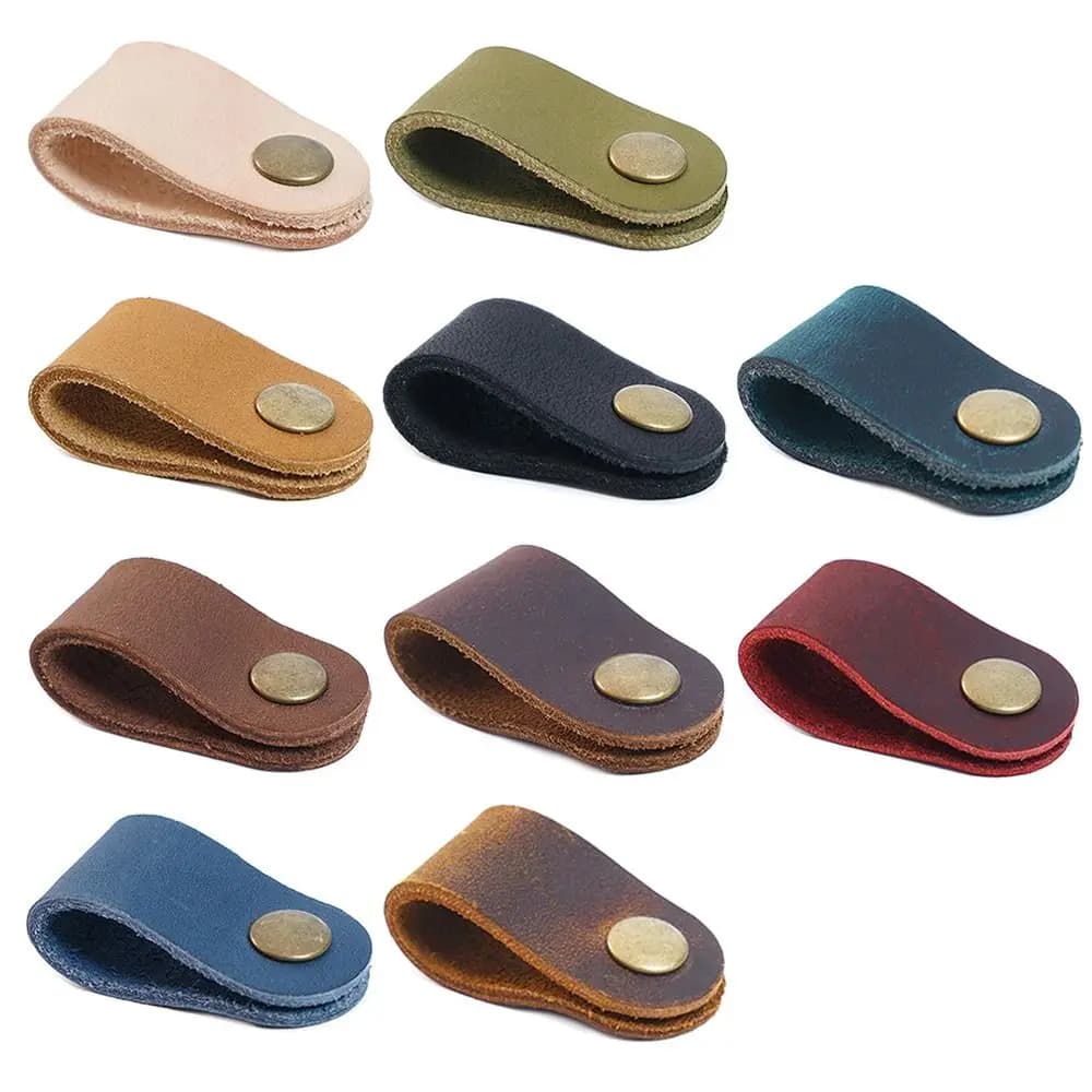 Avvolgicavo in pelle per cartoni animati Mini organizer per cavi Gestione dei cavi Avvolgicavo per auricolari Stoccaggio da tavolo