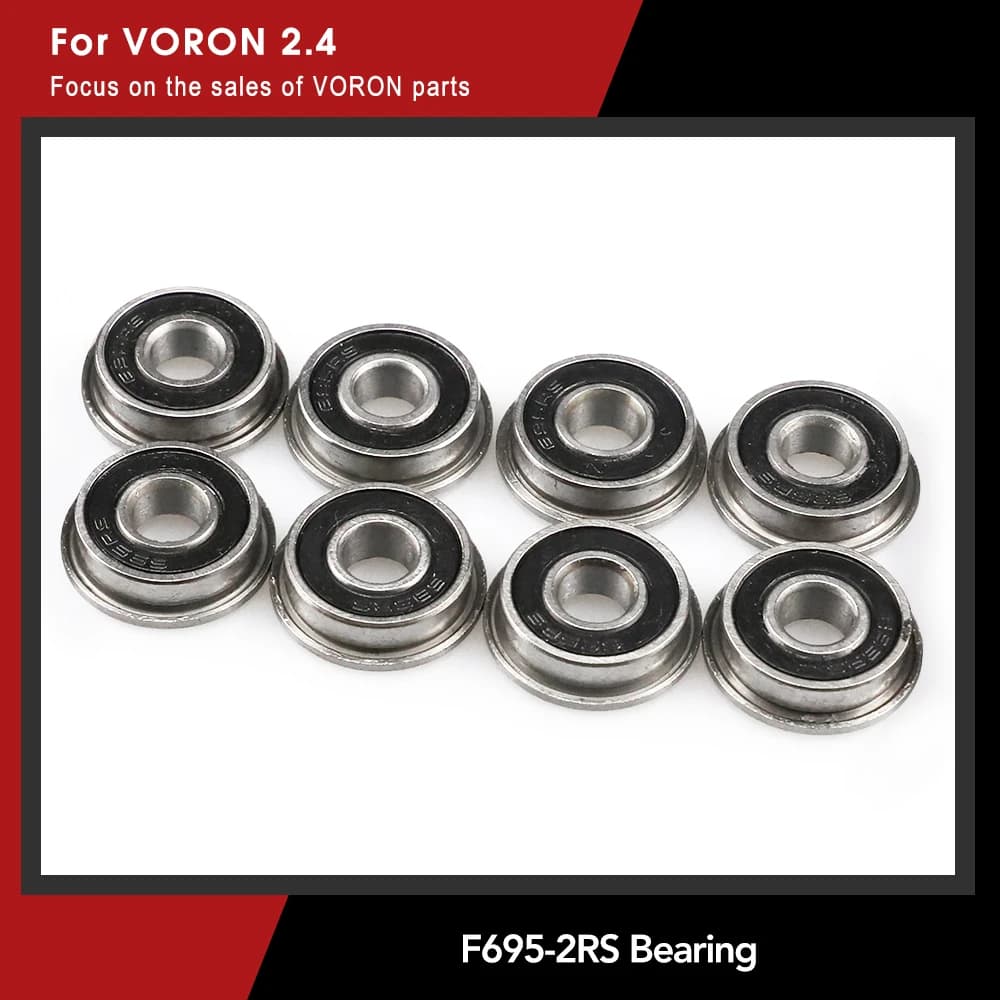 La stampante 3D 10Pcs F695-2RS il cuscinetto 5X13X4mm ha flangiato i cuscinetti a sfera profondi miniatura F695RS della scanalatura per VORON Mobius 2/3