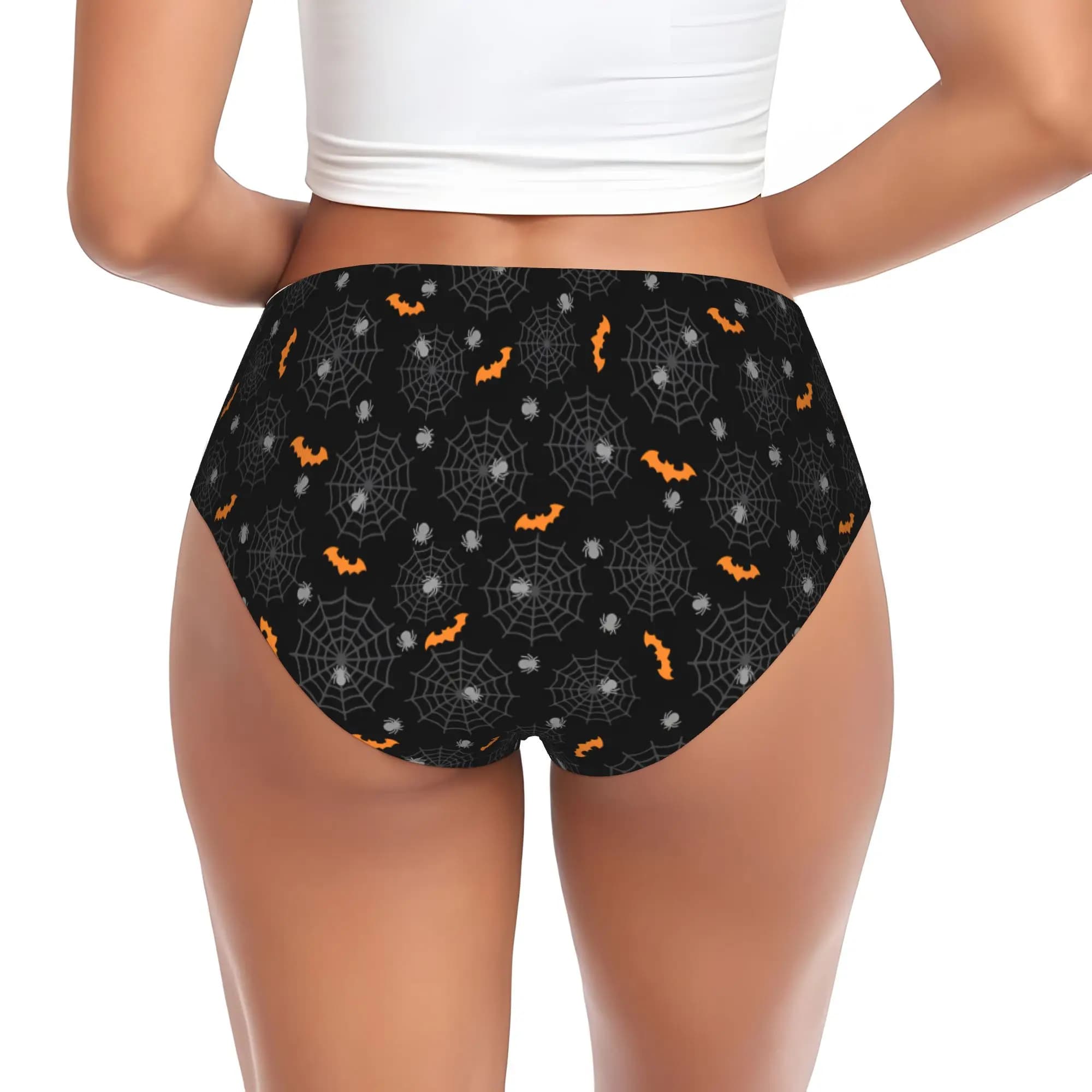 Custom Witch Pattern Brief Panties Womens Comfort Stretch Halloween Occult Gothic Magic Underwear
