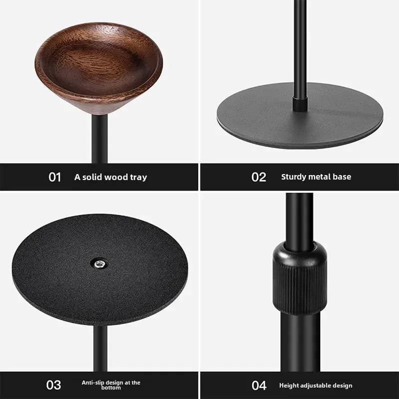 Suitable for brief homepod mini bracket floor-standing adjustable height solid wood tray apple bluetooth speaker base