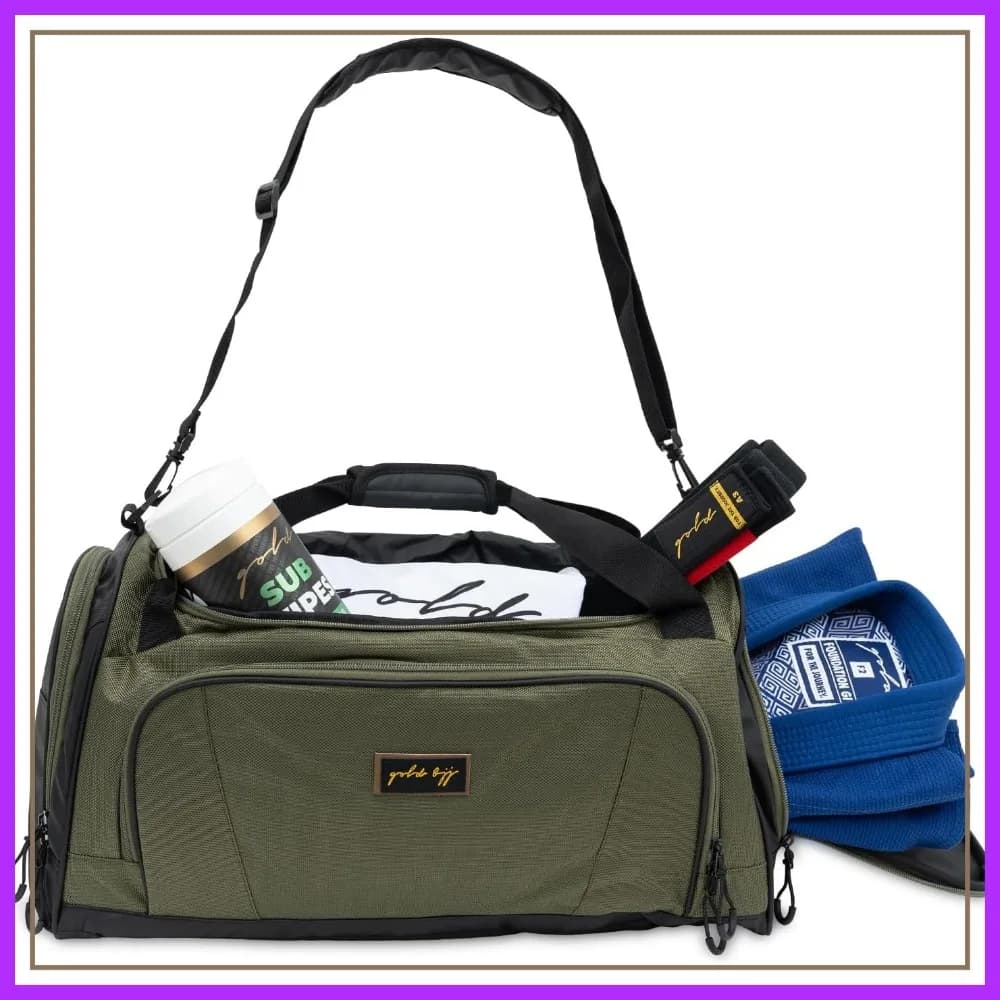 Borsa Sportiva BJJ Jiu Jitsu con Tasca Impermeabile per Gi, Rashguard, Scarpe - Ideale per Attrezzatura MMA, Boxe e Arti Marziali