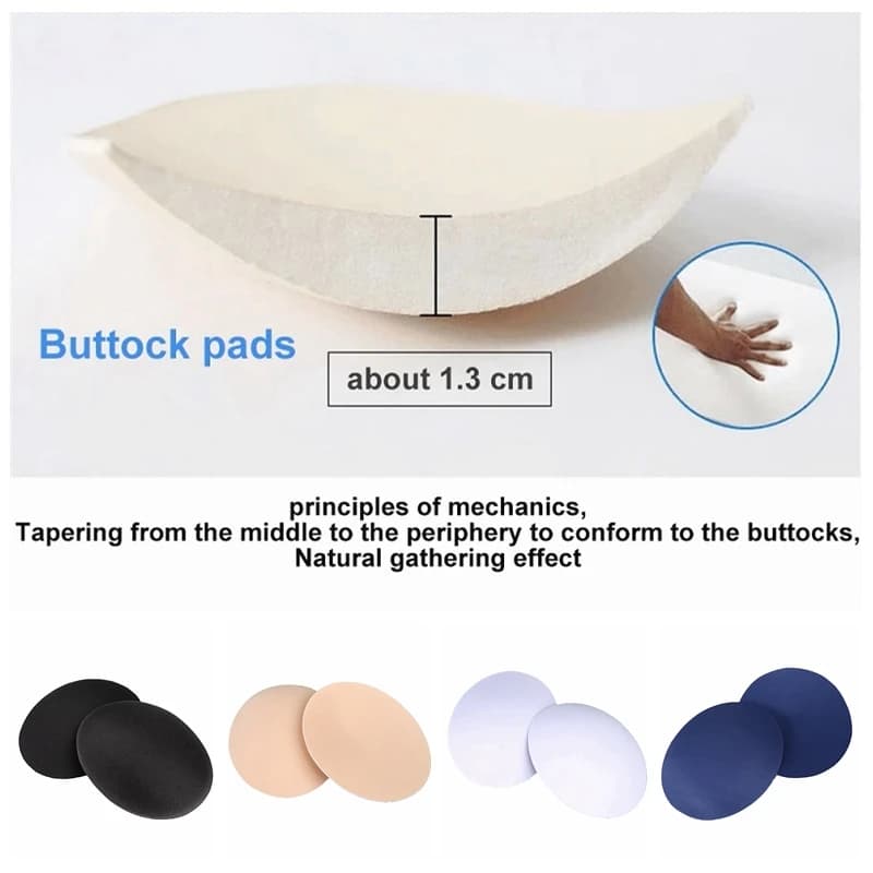 1 Pair Bulge Cup Pads Sponge Cup Push Up Cup Enhancing For Men Underwear