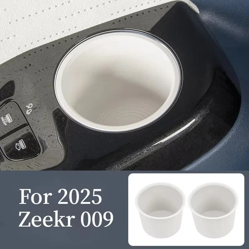 Silicone Car Door Storage Box 2nd Row Cup Holder Mat Anti Slip Coaster Interior Decor Accessories For 2025 Zeekr 009