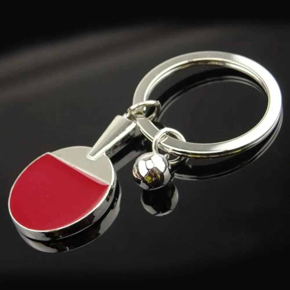 Mini Pingpong Bat Ball Keychain Keychain Jewelry Gifts Mini Pingpong Bat Keyring Creative Zinc Alloy Table Tennis Key Chain