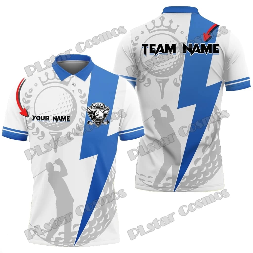 Nome personalizzato Flash Golf Multicolor Sport Jersey Modello 3D Stampato Polo da uomo Estate Polo casual unisex WK255