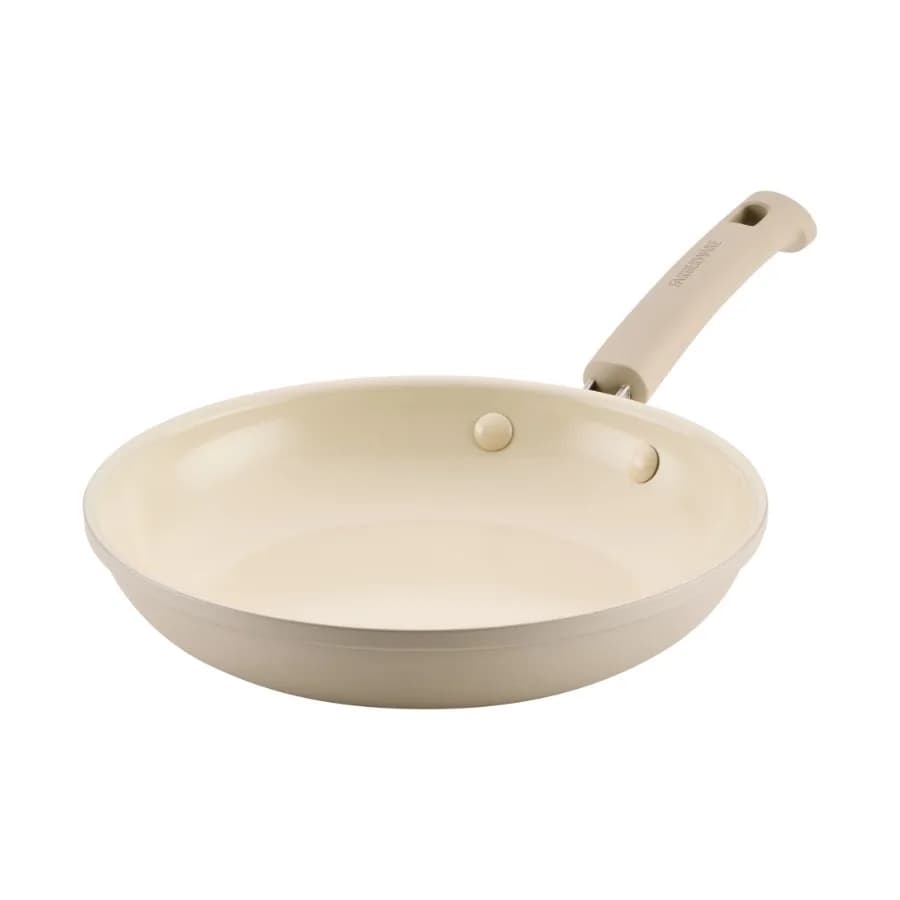 TrueCook 10in Ceramic Frying Pan Dishwasher and Oven Safe Taupe
