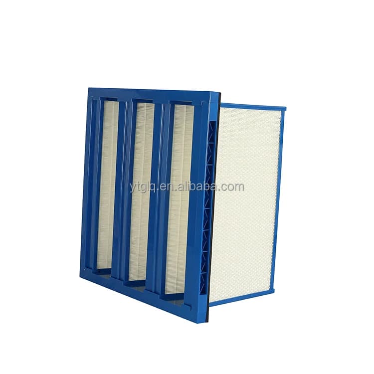 Filtro HEPA H13 H14 in plastica industriale all'ingrosso Tipo W V-Bank Ventilazione HVAC Filtro purificatore d'aria Nuova condizione Fornitura in Cina