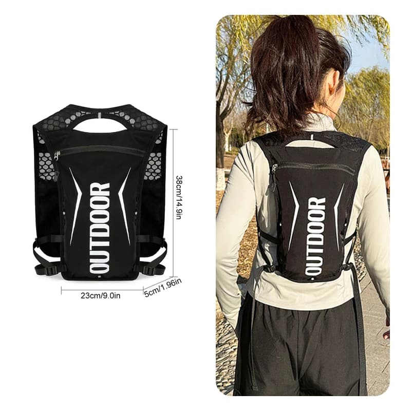 1 racing vest for women and men, lightweight 180 g hydration backpack for trail running, marathon, hiking, cycling, jogging