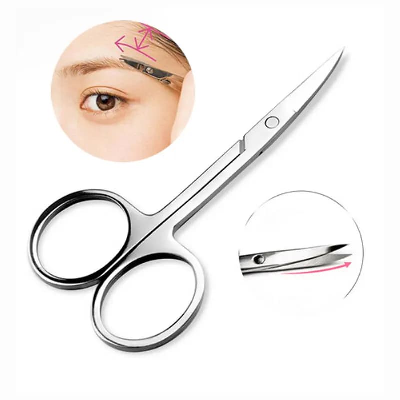 Forbici per Unghie in Acciaio Inossidabile, Strumenti per Sopracciglia e Peli del Naso, Pinzette per Manicure e Trucco, Accessori di Bellezza
