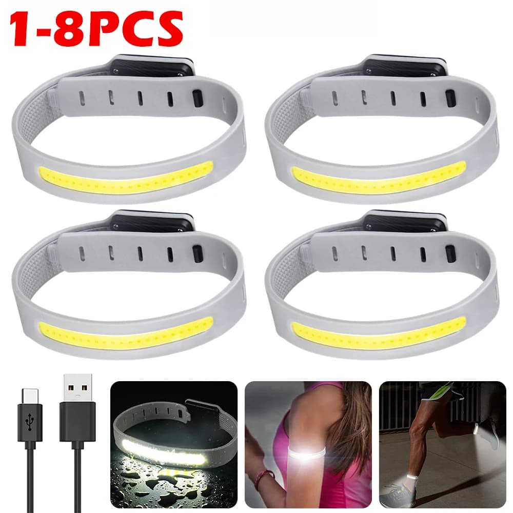 Armband for Night Running LED Light Outdoor Air Sports Rechargeable Flashing Light via USB Safe Belt Gamba Warning Arm Polsino Cycling Light