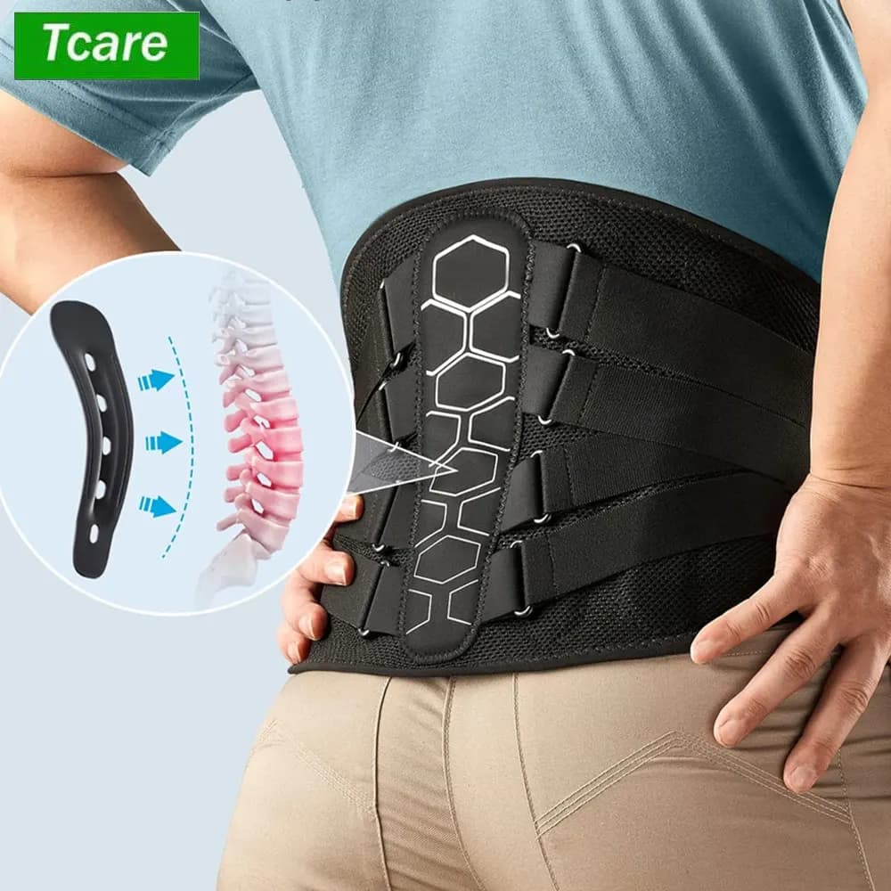 Back brace for back pain, sciatica, disc hernia, scoliosis, back support belt with soft padding, light lumbar support