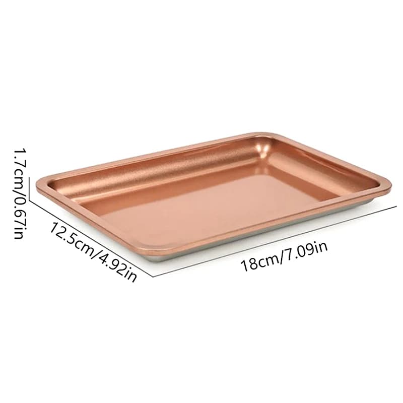 1PC Stainless Steel Cosmetic Storage Tray Jewelry Tray Plate Doctor Surgical Tray Desktop Storage Tool Metal Fack Nail Art Tray