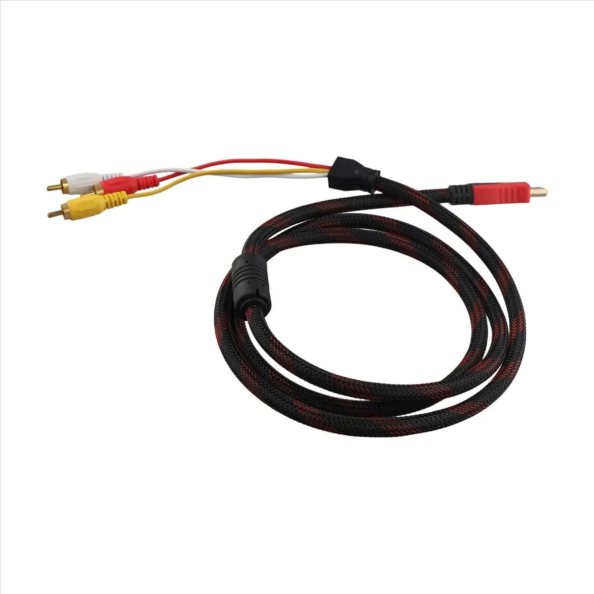 Converter Adapter Cable from HDMI to 3 RCA Video Audio AV Component from 5 Feet for HDTV