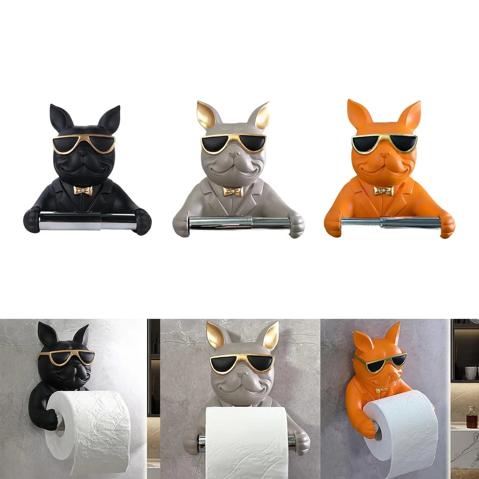 Porta carta scultura per cani decorazione stabile pratico Dispenser per rotoli di tessuto per cucina casa soggiorno bagno bagno