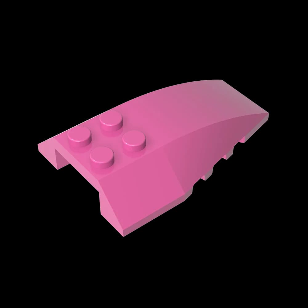 Gobricks GDS-898 Blocchi da costruzione educativi fai-da-te per bambini Technical Wedge Curved 6 x 4 Triple compatibili con lego 43712