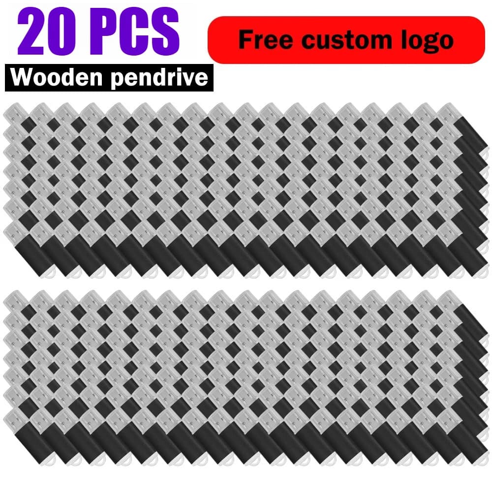 20 Pezzi all'ingrosso USB 2.0 Flash Drive 128MB 1GB 2GB Pen Drive Regalo aziendale 4GB 8GB 16GB 32GB 64GB Flash Disk con logo personalizzato gratuito