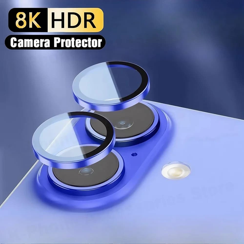 Aluminum ring camera protection for IPhone 16 Plus Tempered glass cover for rear lens for IPhone 16+ 16Plus Protective cap for lens